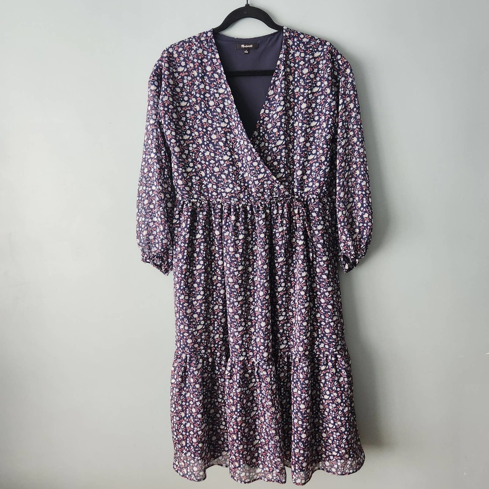 EUC MADEWELL Floral Tiered dress - Size S